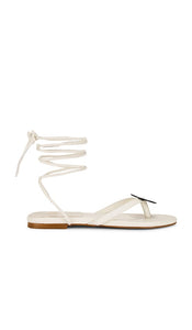 LPA Madre Perla Sandal in Ivory | Ivory Strappy Sandals for Women