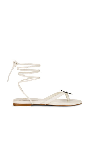 LPA Madre Perla Sandal in Ivory | Ivory Strappy Sandals for Women