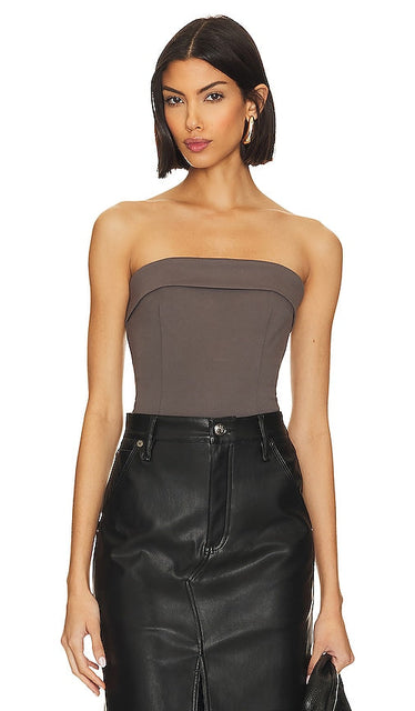 LPA Santino Tube Top in Grey - Haut tube LPA Santino en gris - LPA Santino 灰色抹胸 - LPA Santino Tube Top in Grau - LPA Santino 튜브탑 그레이 색상 - Top a tubo LPA Santino in grigio