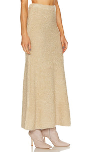 LPA Shai Knit Maxi Skirt in Neutral