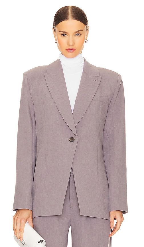LPA Sienna Oversized Blazer in Grey - LPA - Sienna - Blazer surdimensionné en gris - LPA Sienna 灰色大廓形西装外套 - LPA Sienna Übergroßer Blazer in Grau - LPA Sienna 오버사이즈 블레이저 그레이 색상 - Blazer oversize LPA Sienna in grigio
