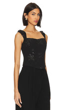 LPA Yvanna Embroidered Corset Top in Black