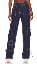 LPA Bea Mid Rise Barrel Cargo in Blue - LPA - Bea - Cargaison baril taille moyenne - Bleu - LPA Bea 蓝色中升桶装货物 - LPA Bea Mid Rise Barrel Cargo in Blau - LPA Bea 미드 라이즈 배럴 카고 블루 색상 - LPA Bea Barrel Cargo a vita media in blu