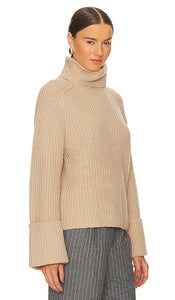 LPA Sabri Turtleneck Sweater in Tan