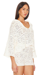 LSPACE Diamond Eyes Sweater in Cream
