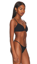 LSPACE Helena Ribbed Bikini Top in Black