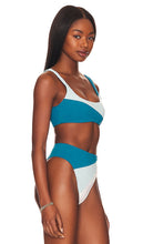 LSPACE Lizzie Sunburst Bikini Top in Teal