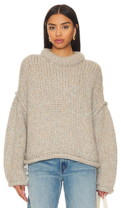 LUNYA Lofty Wool Whip Stitch Pullover Sweater in Light Grey - LUNYA Lofty Pull en laine au point fouetté en gris clair - LUNYA 浅灰色 Lofty 羊毛锁缝套头毛衣 - LUNYA Lofty Wool Whip Stitch Pullover Pullover in Hellgrau - LUNYA 로프티 울 휩 스티치 풀오버 스웨터(라이트 그레이 색상) - Maglione pullover LUNYA in lana Lofty Whis Stitch in grigio chiaro