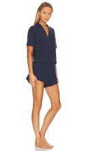 LUNYA Slumberknit Short Sleeve Short Set in Navy