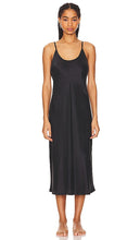 LUNYA Washable Silk Bias Slip Dress in Black