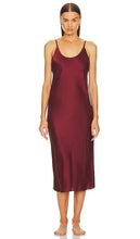 LUNYA Washable Silk Bias Slip Dress in Burgundy