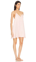 LUNYA Washable Silk Cowl Neck Mini Dress in Blush