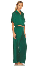 LUNYA Washable Silk High Rise Pant Set in Dark Green