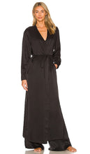 LUNYA Washable Silk Long Robe in Black