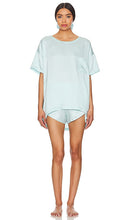 LUNYA Washable Silk Tee Set & Washable Silk Scrunchie in Baby Blue