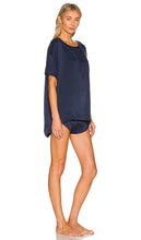 LUNYA Washable Silk Tee Set in Navy