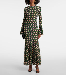 La DoubleJ Alba floral jersey maxi dress