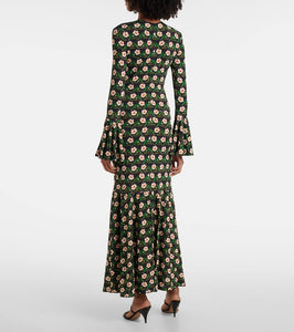 La DoubleJ Alba floral jersey maxi dress