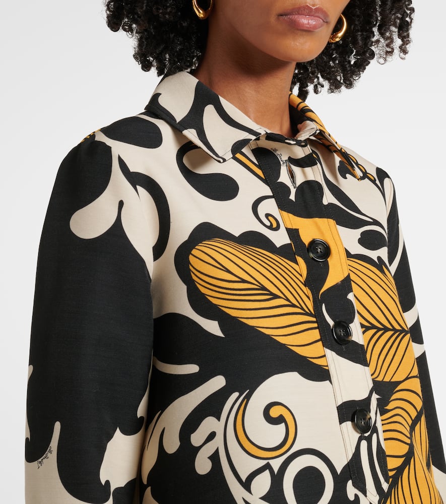 La DoubleJ Artemis floral wool-blend minidress