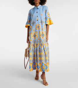 La DoubleJ Artemis printed cotton poplin maxi dress