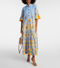 La DoubleJ Artemis printed cotton poplin maxi dress