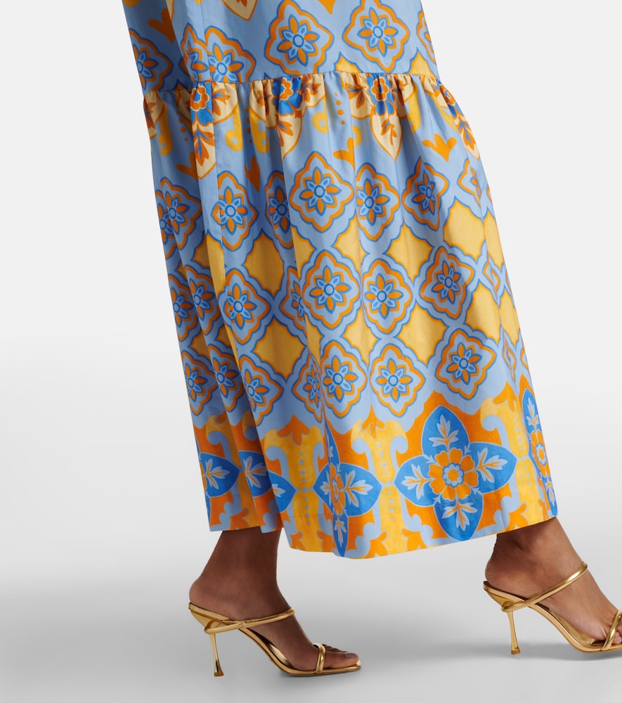 La DoubleJ Artemis printed cotton poplin maxi dress