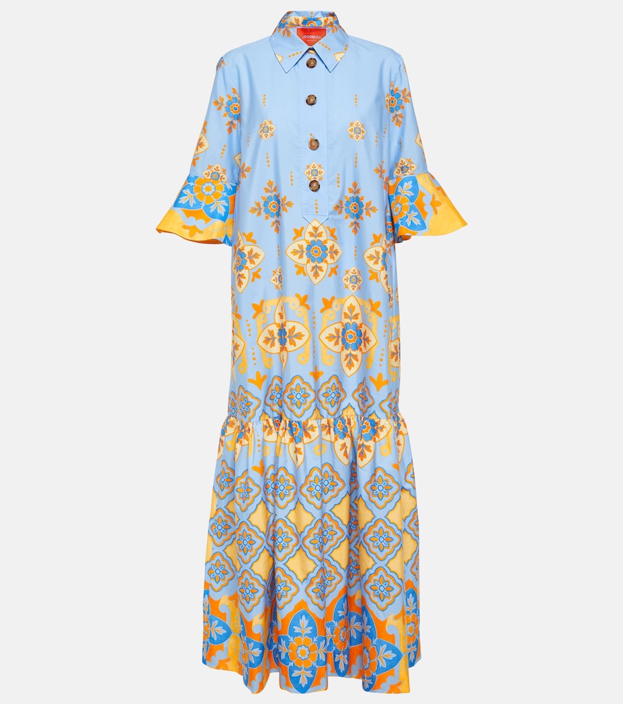 La DoubleJ Artemis printed cotton poplin maxi dress. La DoubleJ Artemis 印花棉质府绸长裙