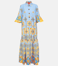La DoubleJ Artemis printed cotton poplin maxi dress. La DoubleJ Artemis 印花棉质府绸长裙