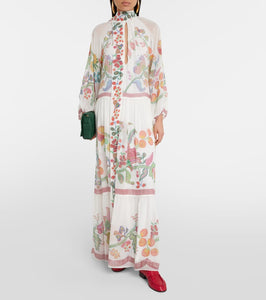 La DoubleJ Athena printed silk chiffon maxi dress