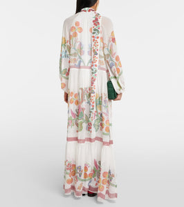 La DoubleJ Athena printed silk chiffon maxi dress