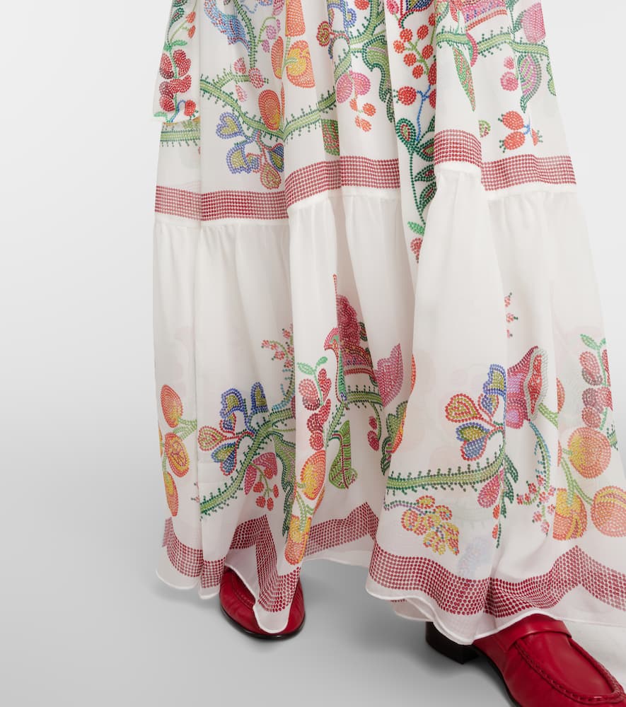 La DoubleJ Athena printed silk chiffon maxi dress