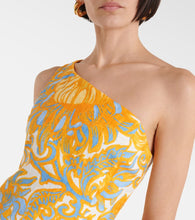 La DoubleJ Bold Shoulder printed cotton minidress