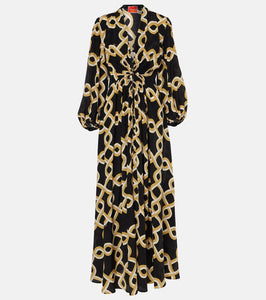 La DoubleJ Camerino silk cr√É¬™pe de chine maxi dress
