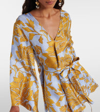 La DoubleJ Magnifico printed silk twill minidress