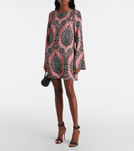 La DoubleJ Mini Supremes Swing printed satin minidress