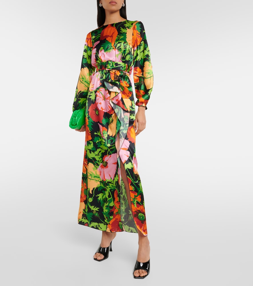 La DoubleJ Penny floral satin maxi dress