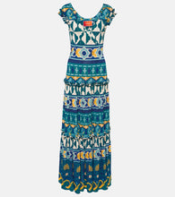 La DoubleJ Pimento printed jersey maxi dress. La DoubleJ Pimento 印花针织长裙