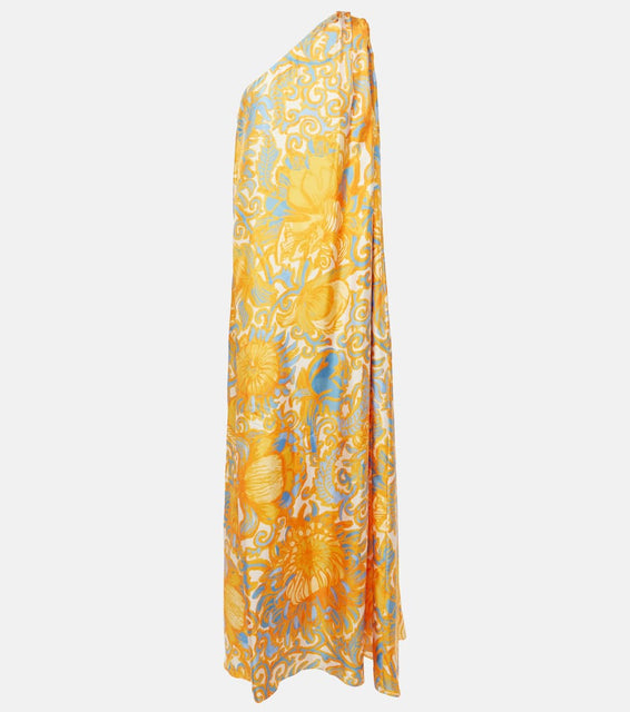 La DoubleJ Roy floral silk twill maxi dress
