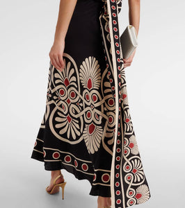 La DoubleJ Slip-Around silk cr√É¬™pe de chine maxi dress