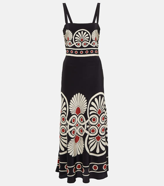 La DoubleJ Slip-Around silk cr√É¬™pe de chine maxi dress
