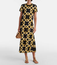 La DoubleJ Sporty Swing printed cotton midi dress