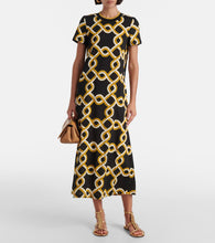La DoubleJ Sporty Swing printed cotton midi dress