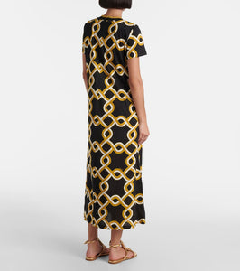 La DoubleJ Sporty Swing printed cotton midi dress