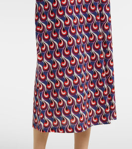 La DoubleJ Swing Sporty printed jersey midi dress