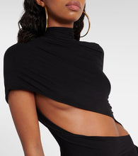 LaQuan Smith Asymmetric cutout jersey gown