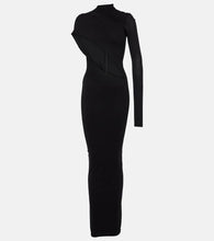 LaQuan Smith Asymmetric cutout jersey gown