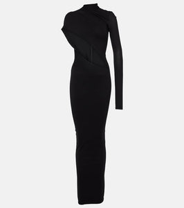 LaQuan Smith Asymmetric cutout jersey gown