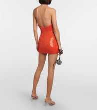 LaQuan Smith Floral lace strapless minidress