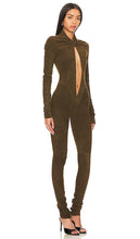 LaQuan Smith Front Keyhole Jumpsuit in Olive