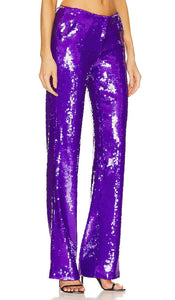 LaQuan Smith Relaxed Fit Trouser in Purple